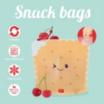 LEGAMI - Set de 3 Pochettes Réutilisables pour Aliments - Cookie - Snack Bags – Image 2