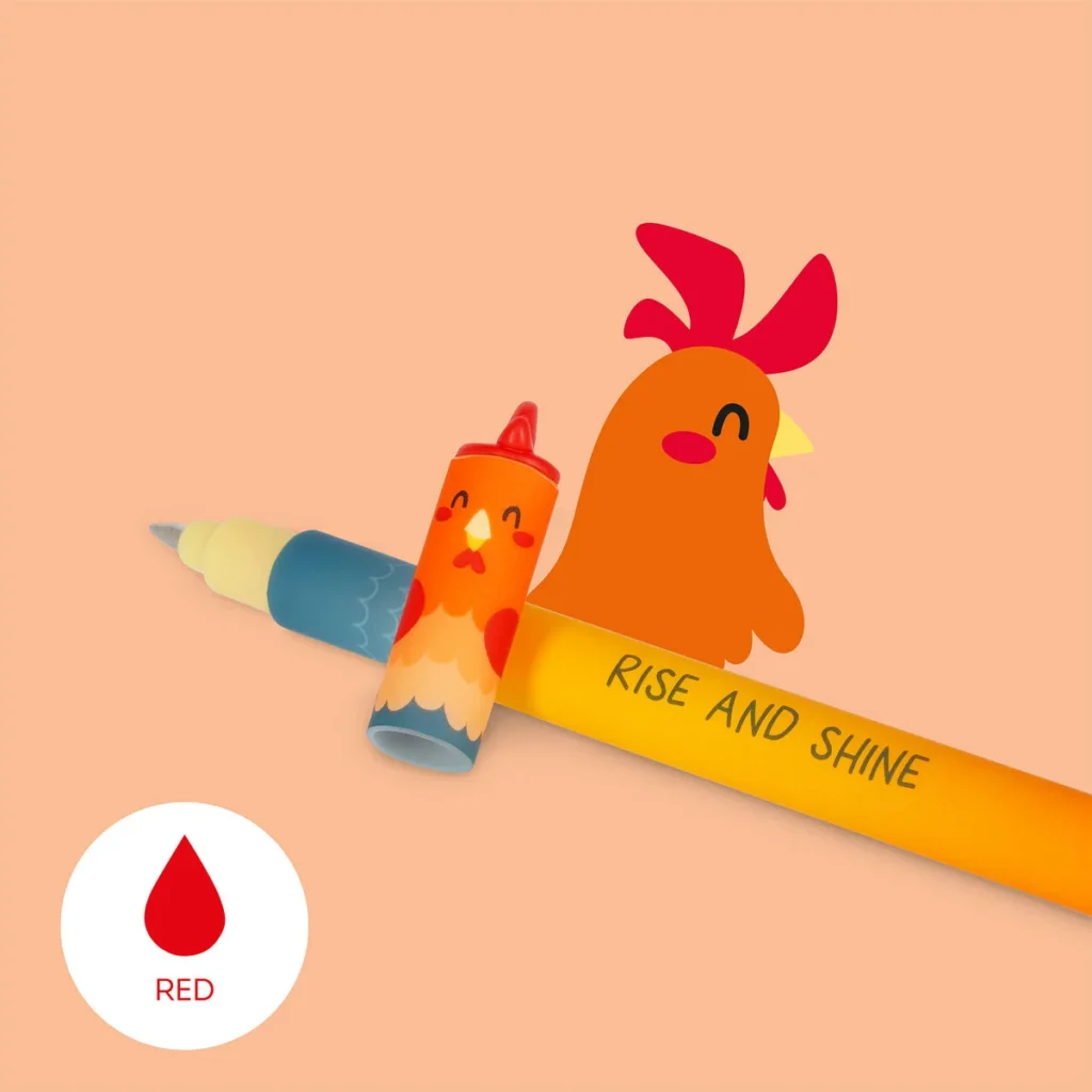 LEGAMI – Set de 4 Stylos à Encre Gel Effaçable Farm Sweet Farm