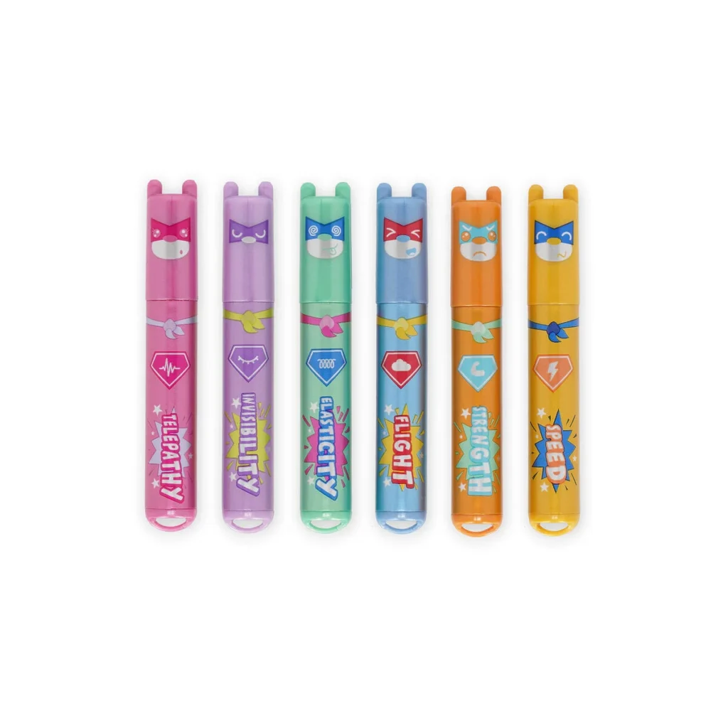 LEGAMI – Set de 6 Mini Surligneurs – Teddy’s Superpower