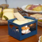 COOKUT - Raclette à la bougie individuel pliable - BLEU