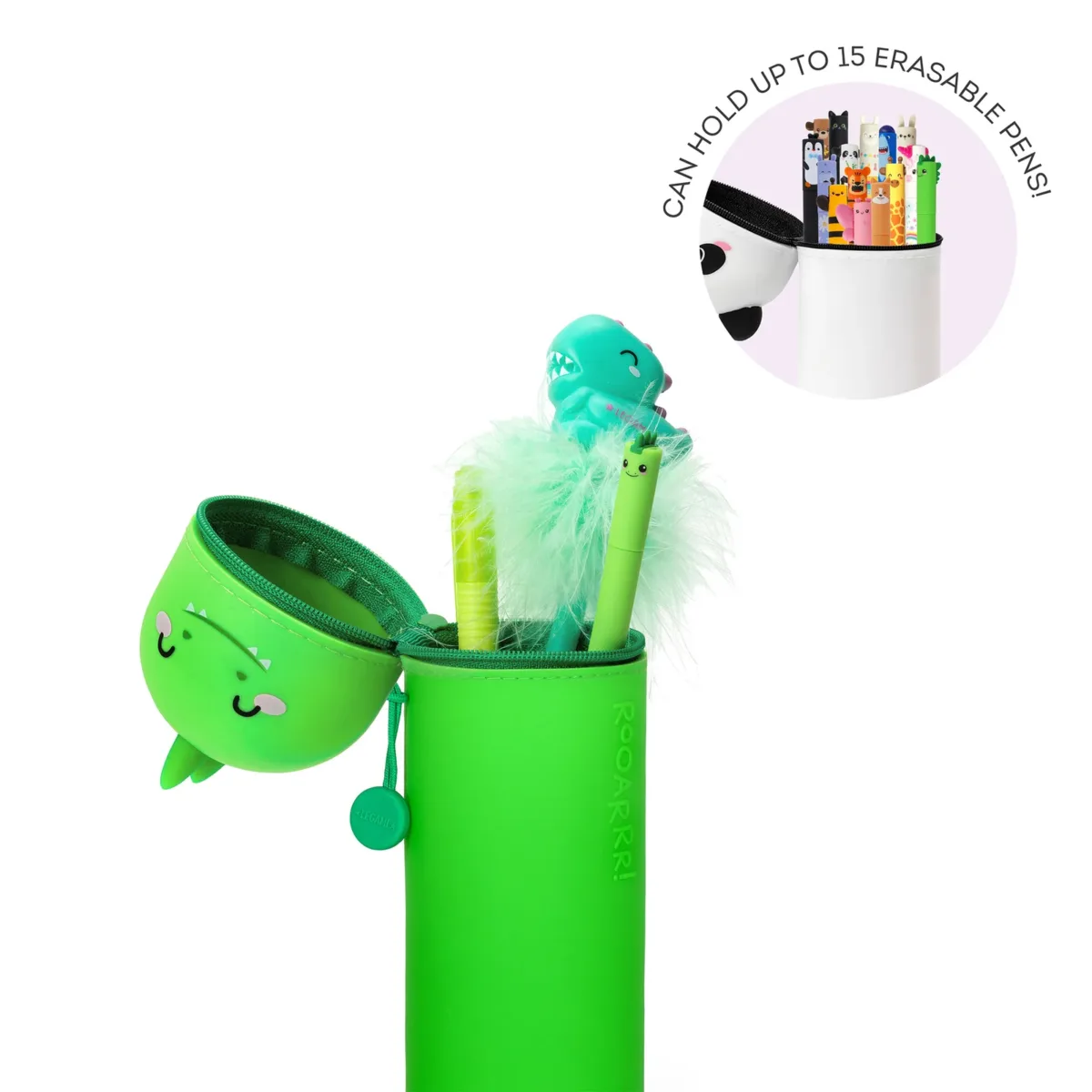 LEGAMI - Trousse 2 en 1 en Silicone Dino « Roooarr » - Super Soft!