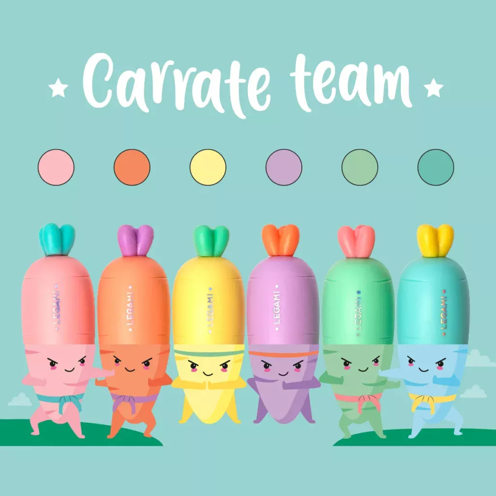 LEGAMI – Set de 6 Mini Surligneurs – Carrate Team
