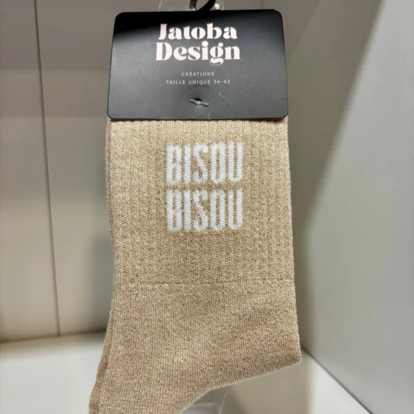 JATOBA DESIGN - Chaussettes à paillettes - Bisou bisou