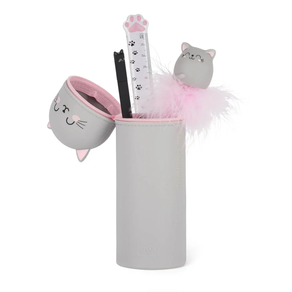 LEGAMI – Trousse 2 en 1 en Silicone Kitty « Be curious » – Super Soft!