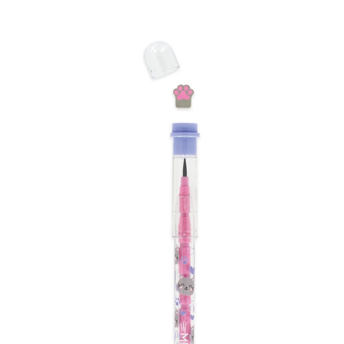 LEGAMI - Crayons Empilables avec Gomme Kitty - Take a Tip