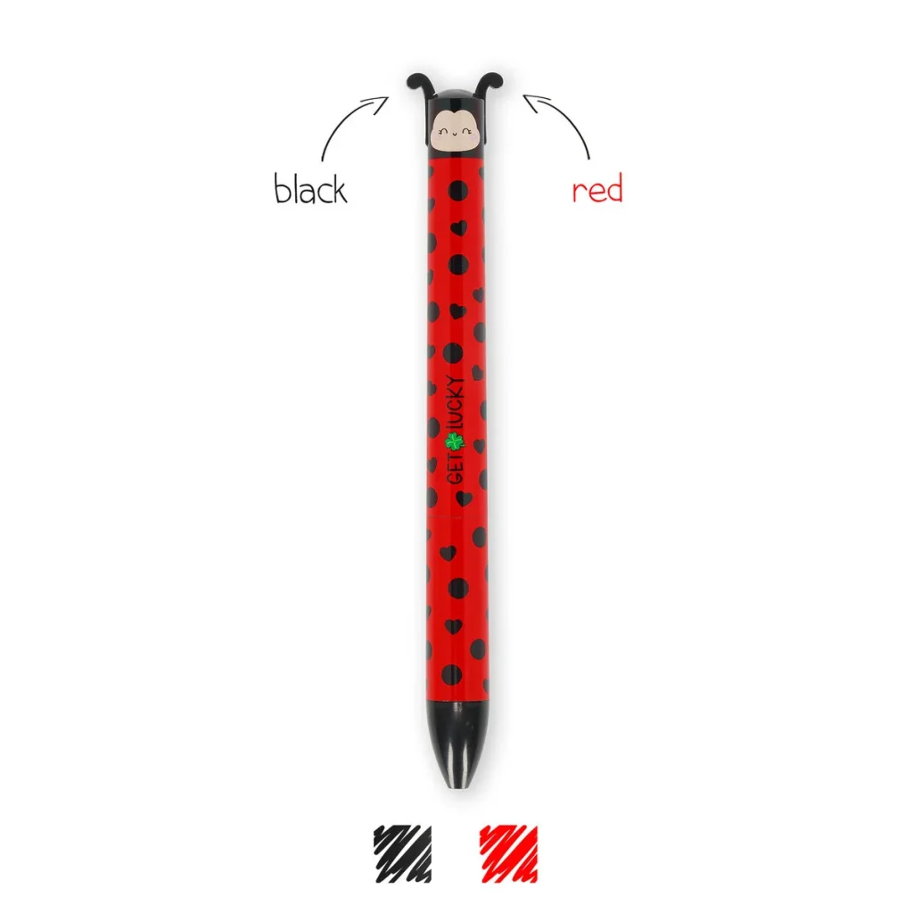 LEGAMI – Stylo à Bille à deux Couleurs Ladybug – Click&Clack