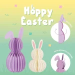 LEGAMI - Set de 2 petits lapins pliables en papier - Hoppy Easter – Image 2