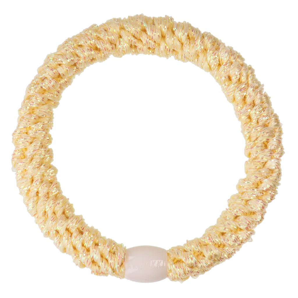 KKNEKKI – Elastique pour cheveux ORIGINAL light yellow glitter