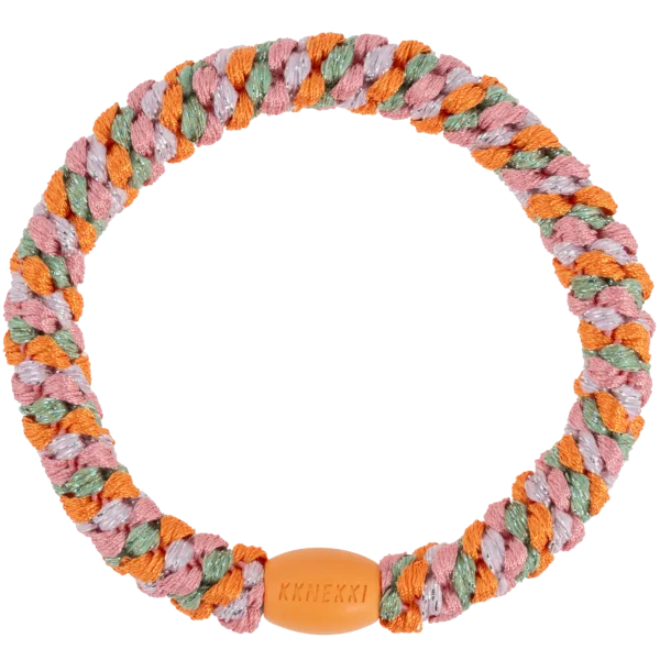 KKNEKKI - Elastique pour cheveux ORIGINAL mix orange pistacio glitter