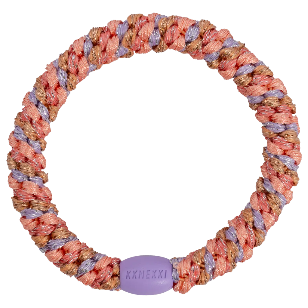 KKNEKKI – Elastique pour cheveux ORIGINAL mix coral dusty lavender glitter
