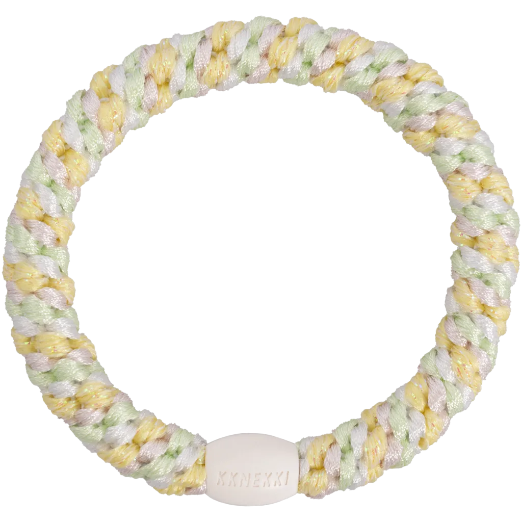 KKNEKKI – Elastique pour cheveux ORIGINAL mix mint light yellow glitter
