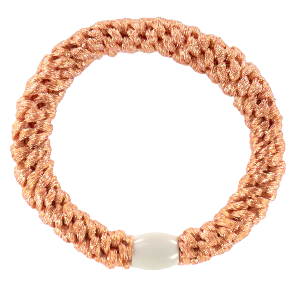 KKNEKKI – Elastique pour cheveux ORIGINAL peach glitter