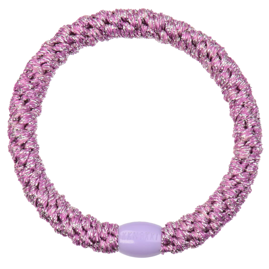 KKNEKKI – Elastique pour cheveux ORIGINAL pink silver glitter