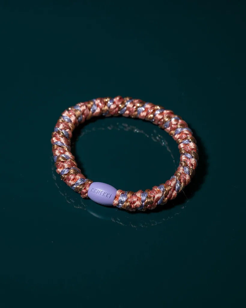 KKNEKKI - Elastique pour cheveux ORIGINAL mix coral dusty lavender glitter