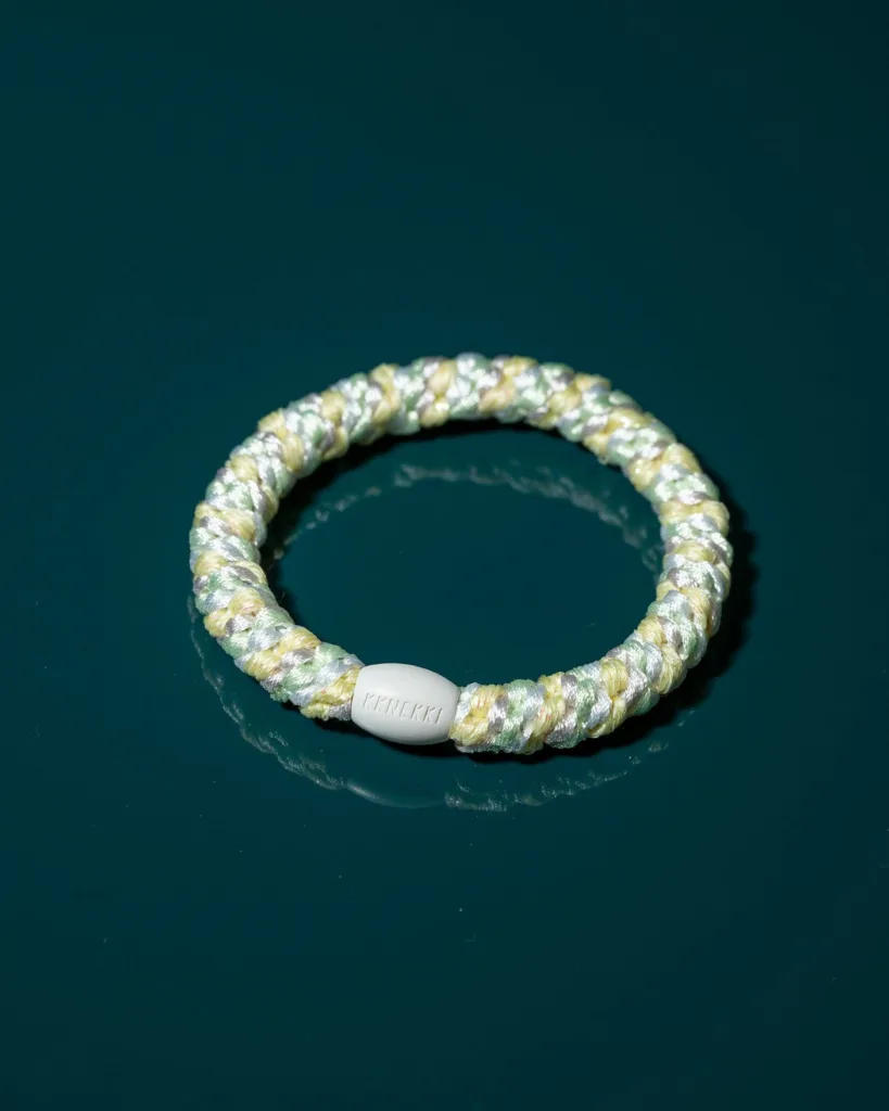 KKNEKKI - Elastique pour cheveux ORIGINAL mix mint light yellow glitter