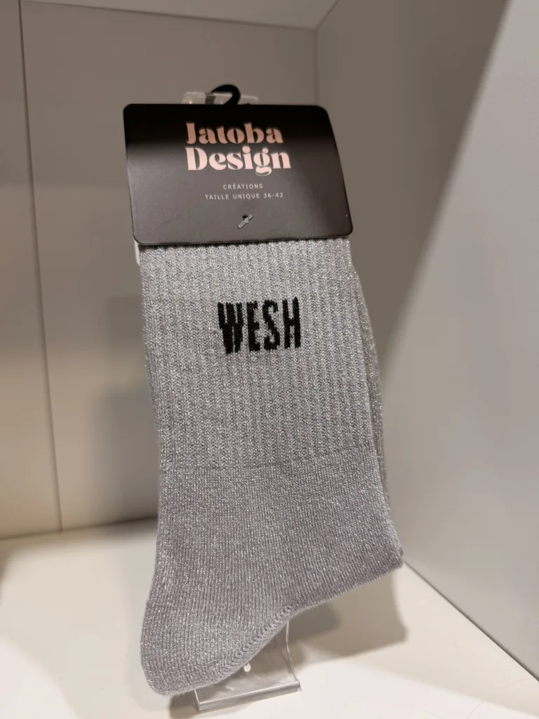 JATOBA DESIGN – Chaussettes à paillettes – Wesh – gris
