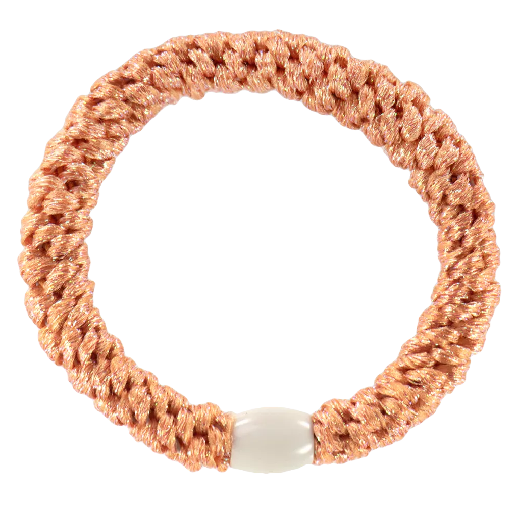 KKNEKKI – Elastique pour cheveux ORIGINAL peach glitter