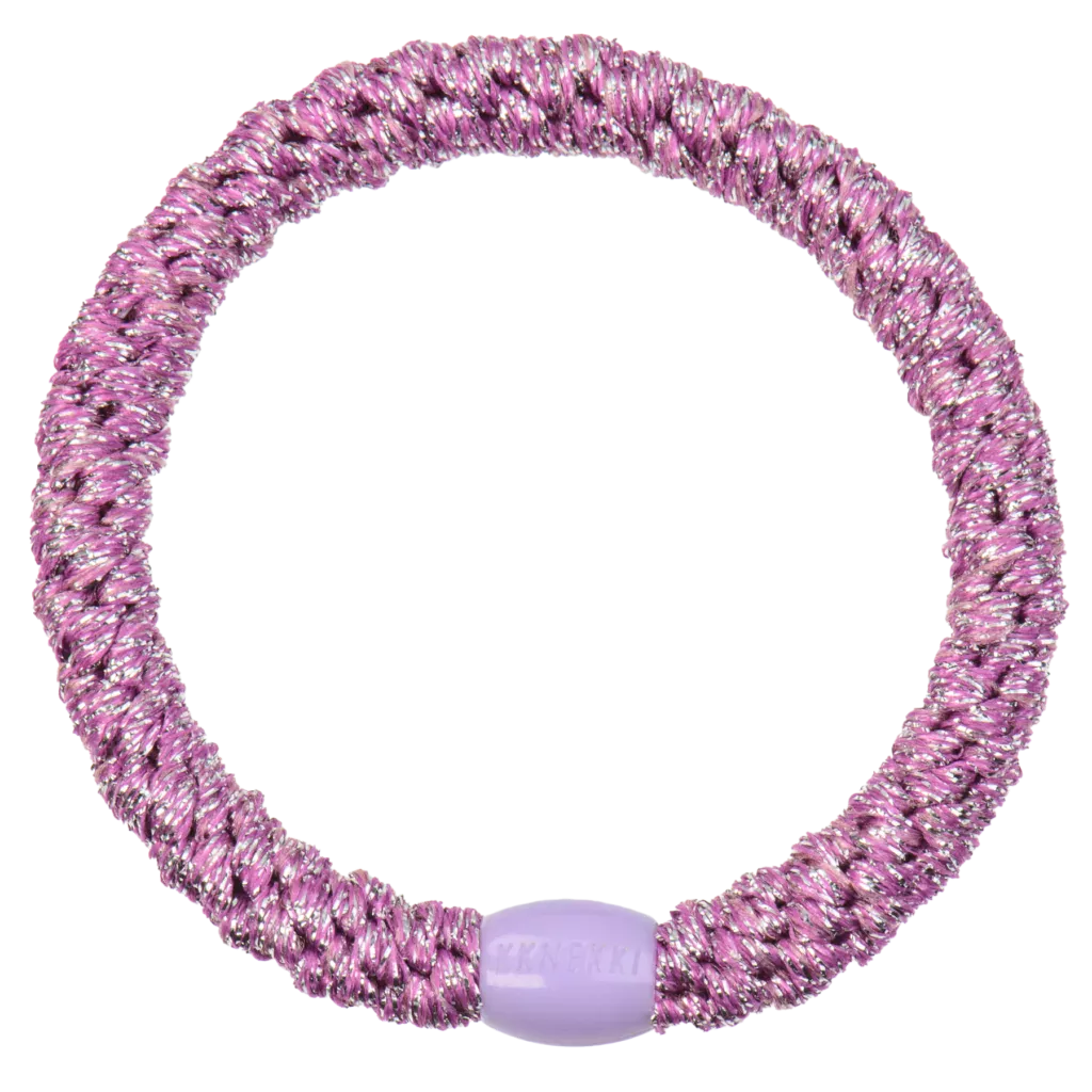 KKNEKKI – Elastique pour cheveux ORIGINAL pink silver glitter
