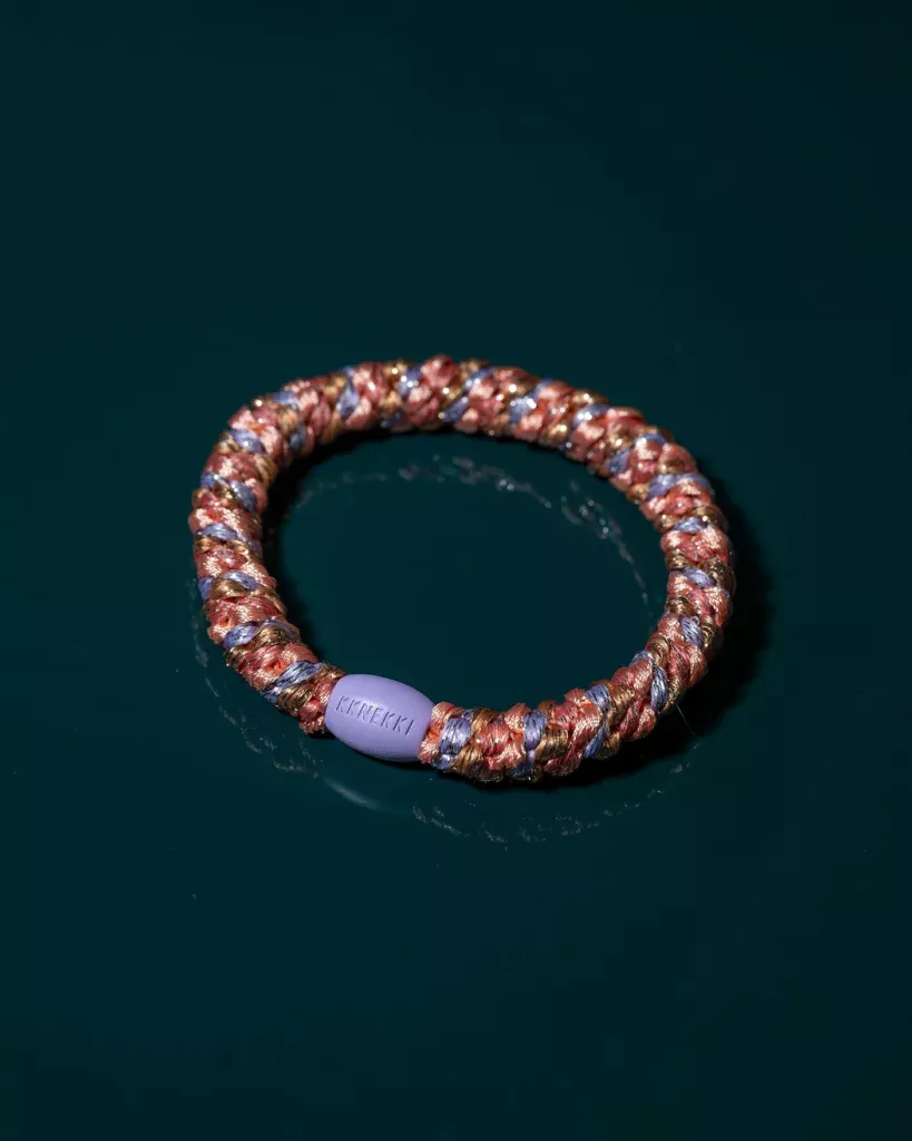 KKNEKKI - Elastique pour cheveux ORIGINAL mix coral dusty lavender glitter