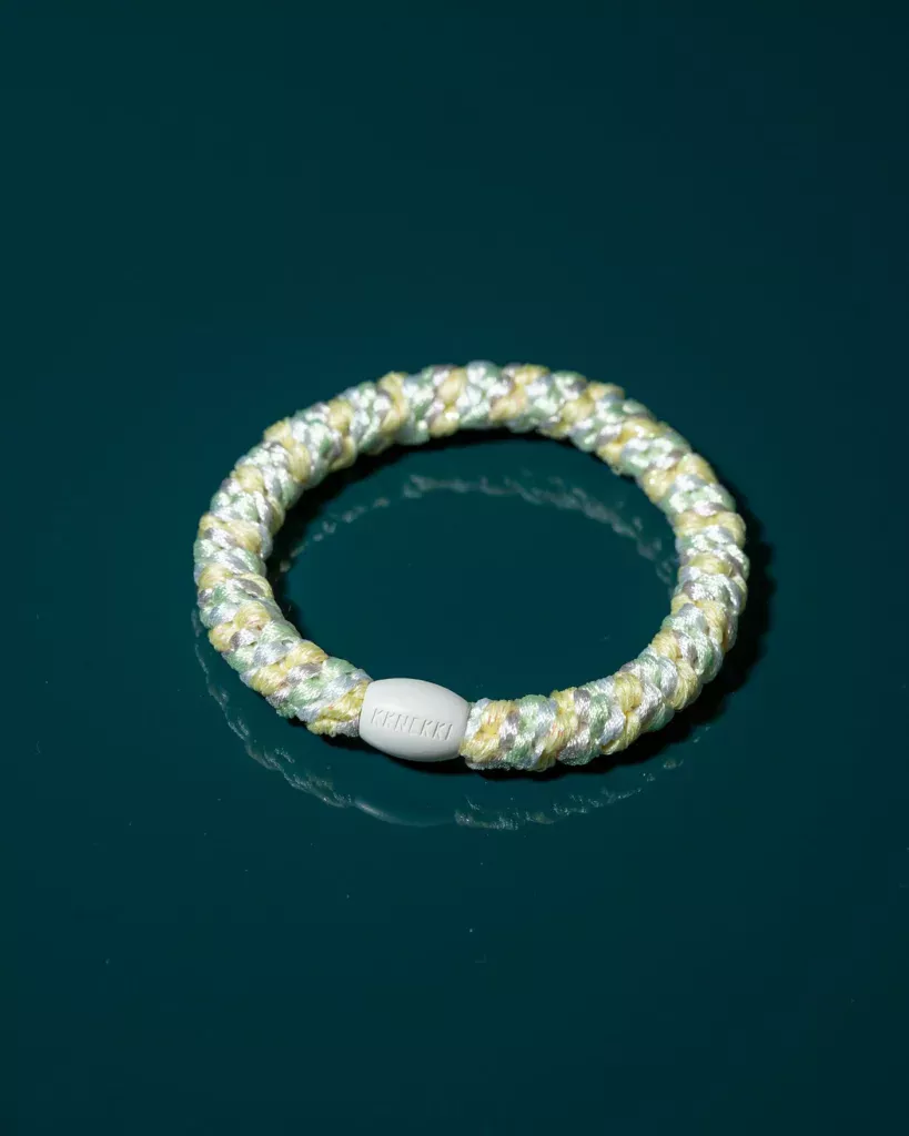 KKNEKKI - Elastique pour cheveux ORIGINAL mix mint light yellow glitter