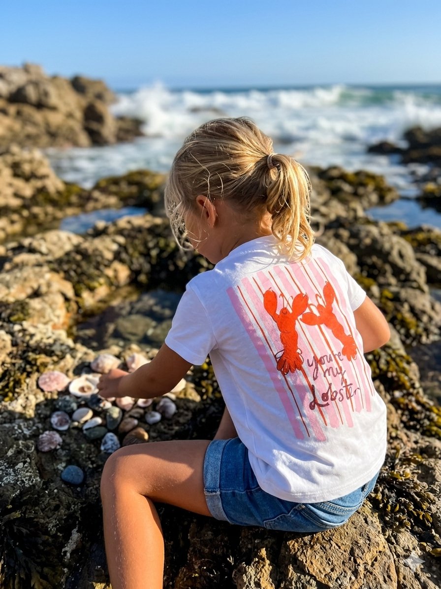 POHEME – T-shirt lobster blanc – ENFANT