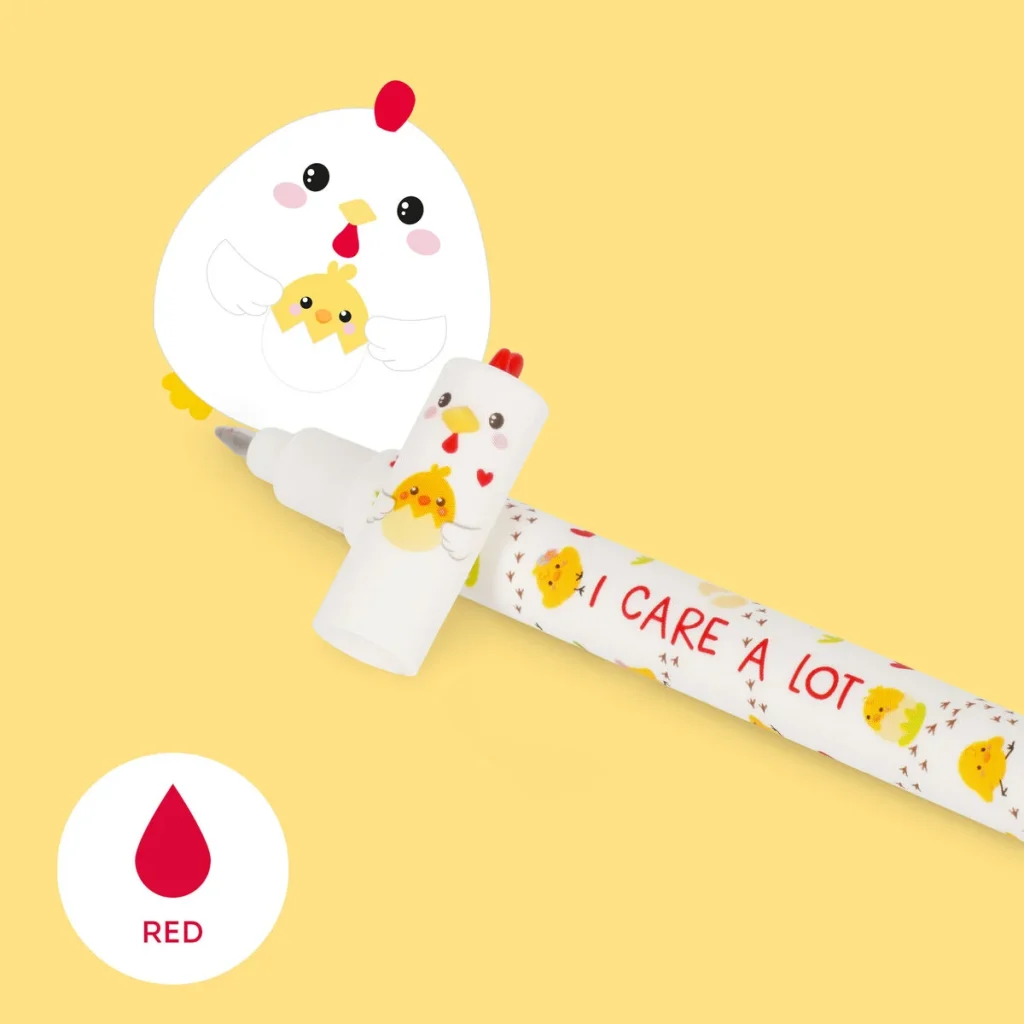 LEGAMI – Stylo à encre gel effaçable POULE