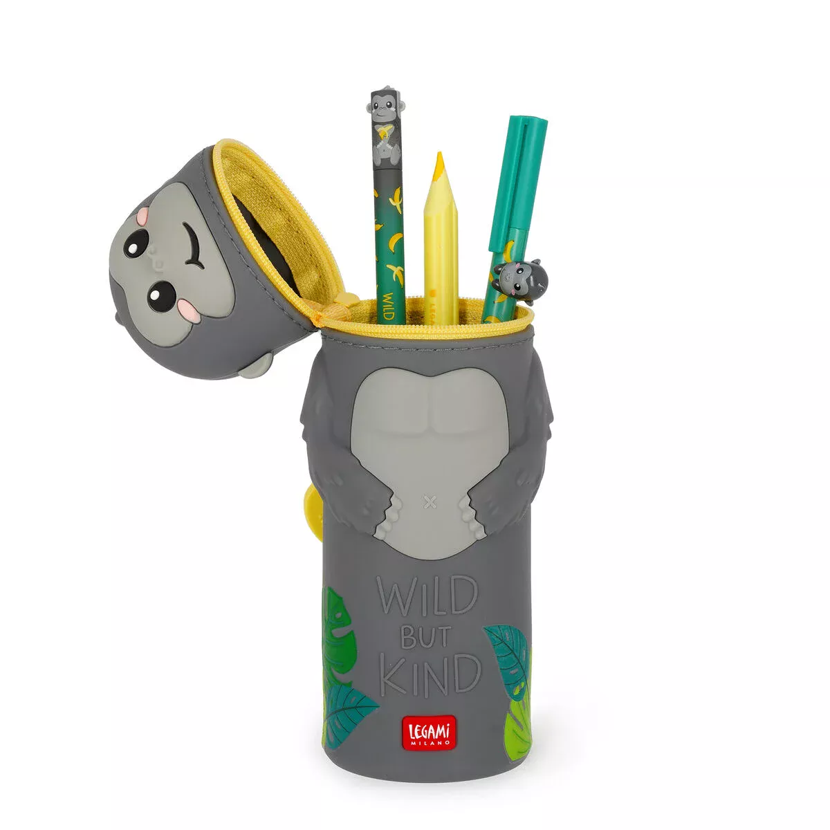 LEGAMI - Trousse 2 en 1 en Silicone Gorilla « Wild but kind » – Image 2