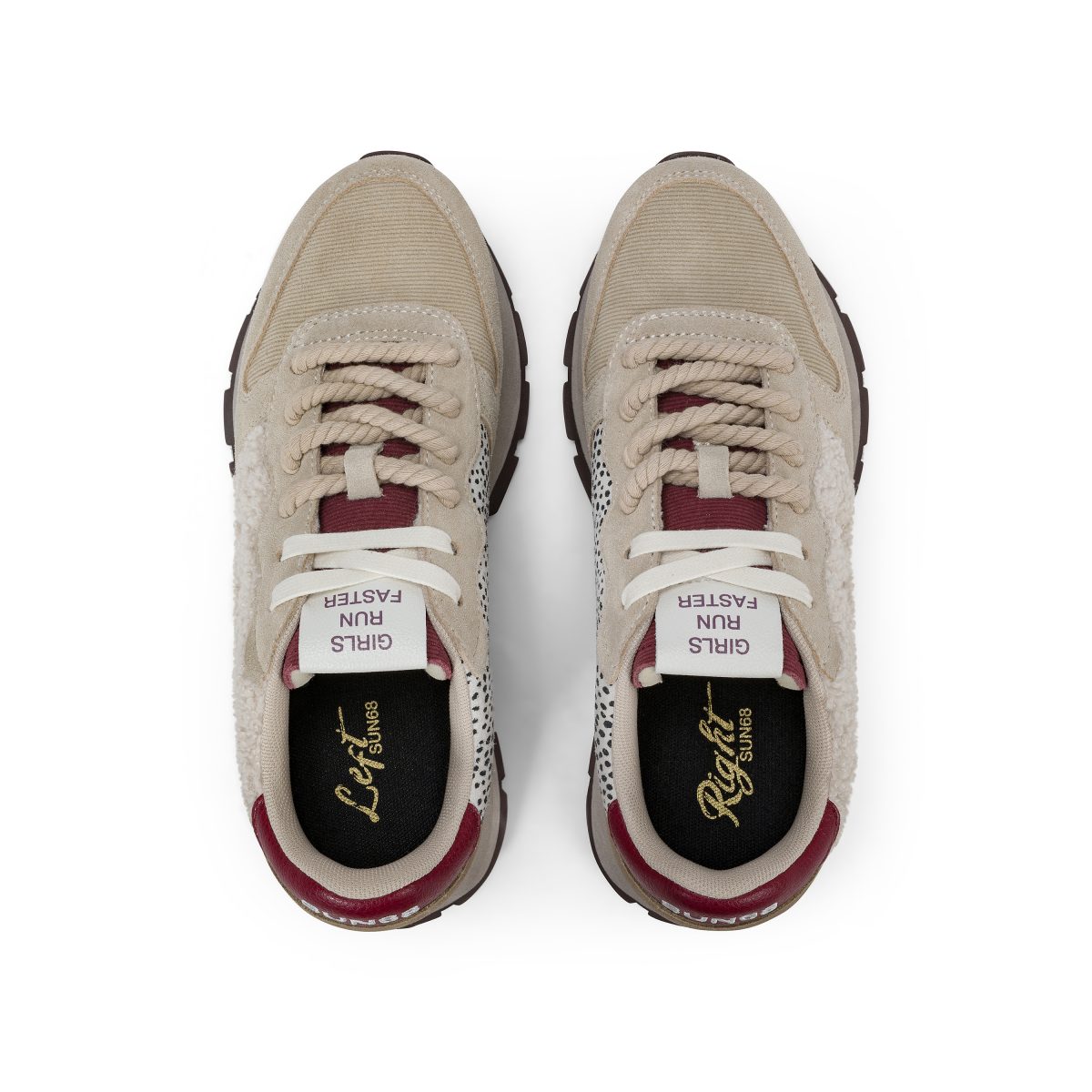 SUN68 - Sneaker Ally Winter - Off white suede and teddy – Image 4