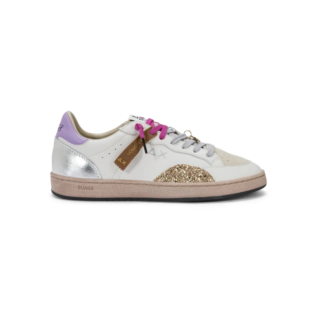 SUN68 – Sneaker Urban Street leather – White / fox brown