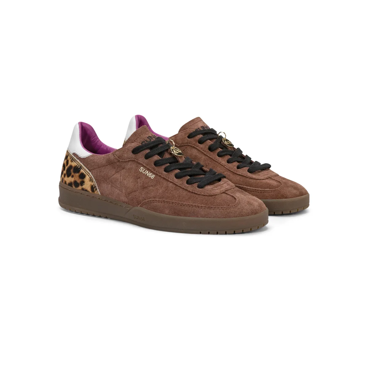 SUN68 - Sneaker California Sun - Suede Chocolat Léopard – Image 2