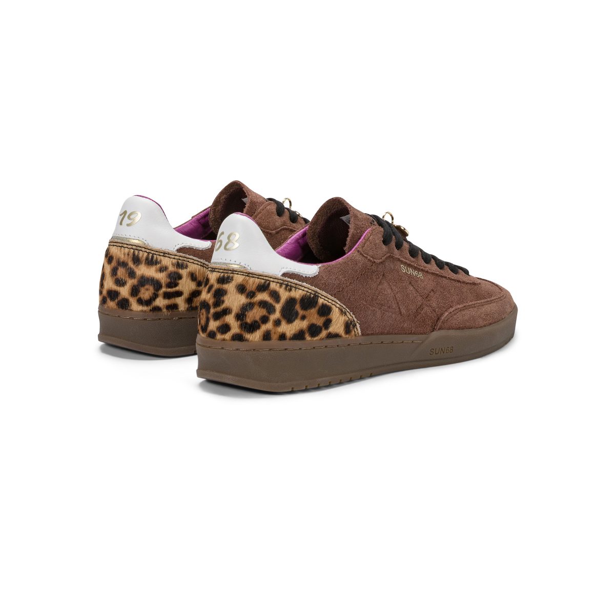 SUN68 - Sneaker California Sun - Suede Chocolat Léopard – Image 3
