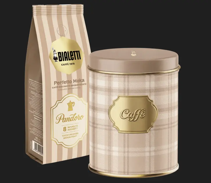 BIALETTI – Boite à café Perfetto Moka Pandoro – 200 gr