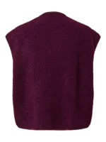 PIECES - Gilet teddy sans manche Katty - Aubergine – Image 3