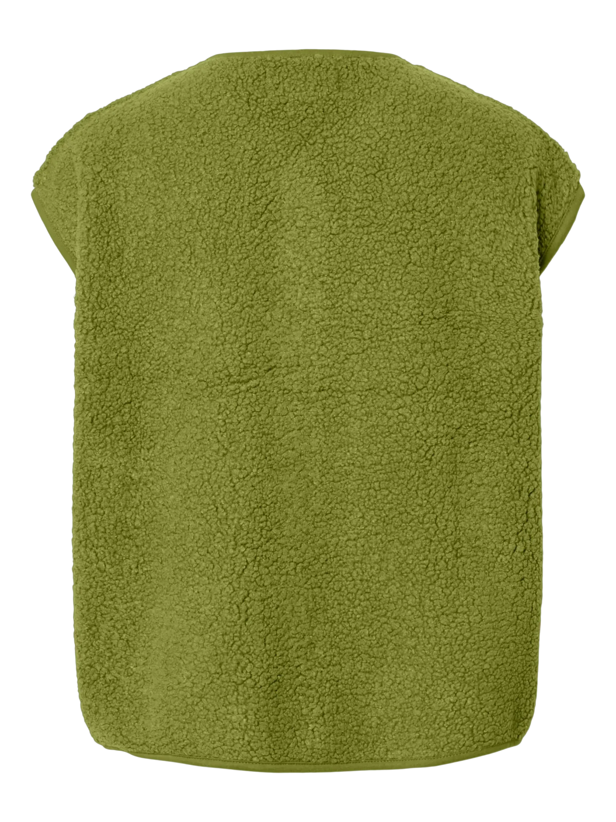 PIECES - Gilet teddy sans manche Katty - Vert – Image 2