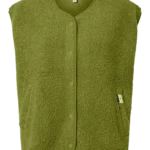 PIECES - Gilet teddy sans manche Katty - Vert