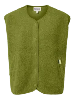 PIECES - Gilet teddy sans manche Katty - Vert