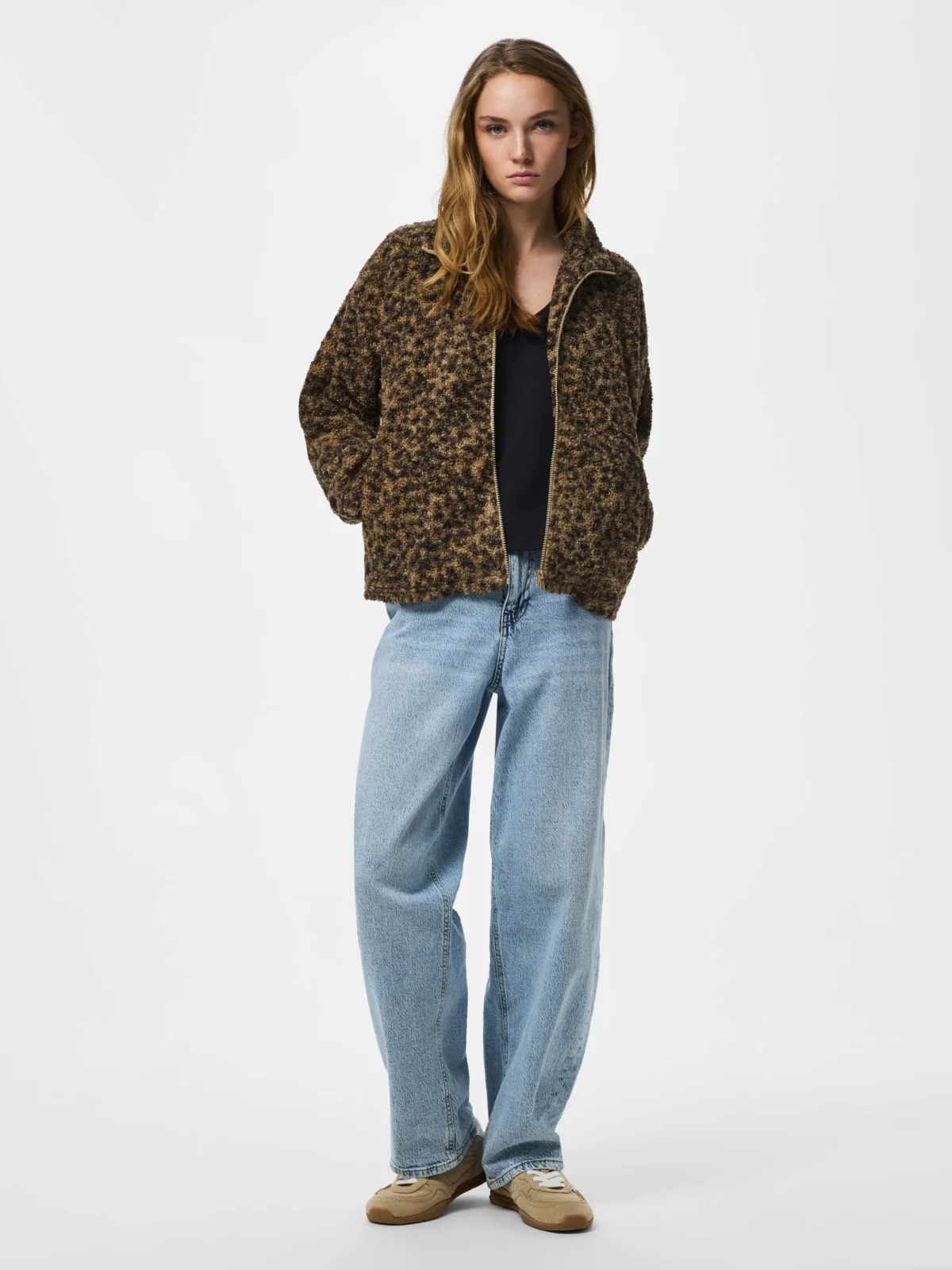 PIECES - Veste teddy Katty - Leopard – Image 5