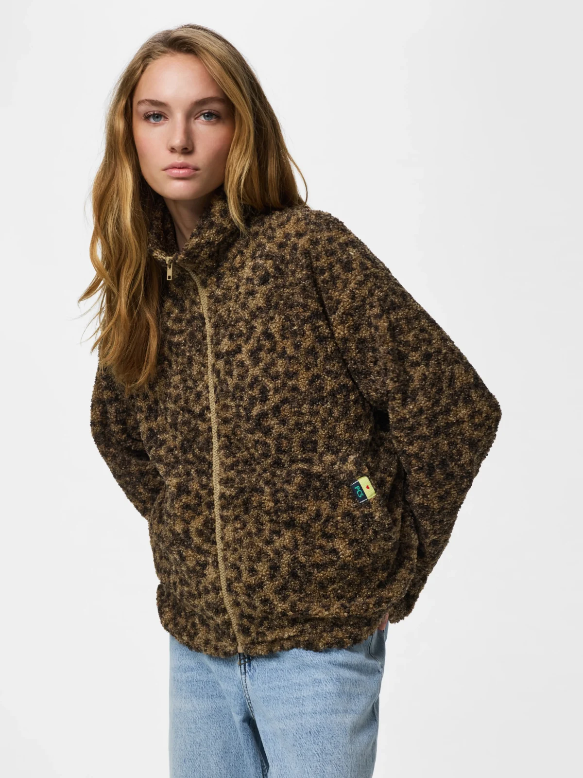PIECES - Veste teddy Katty - Leopard – Image 2