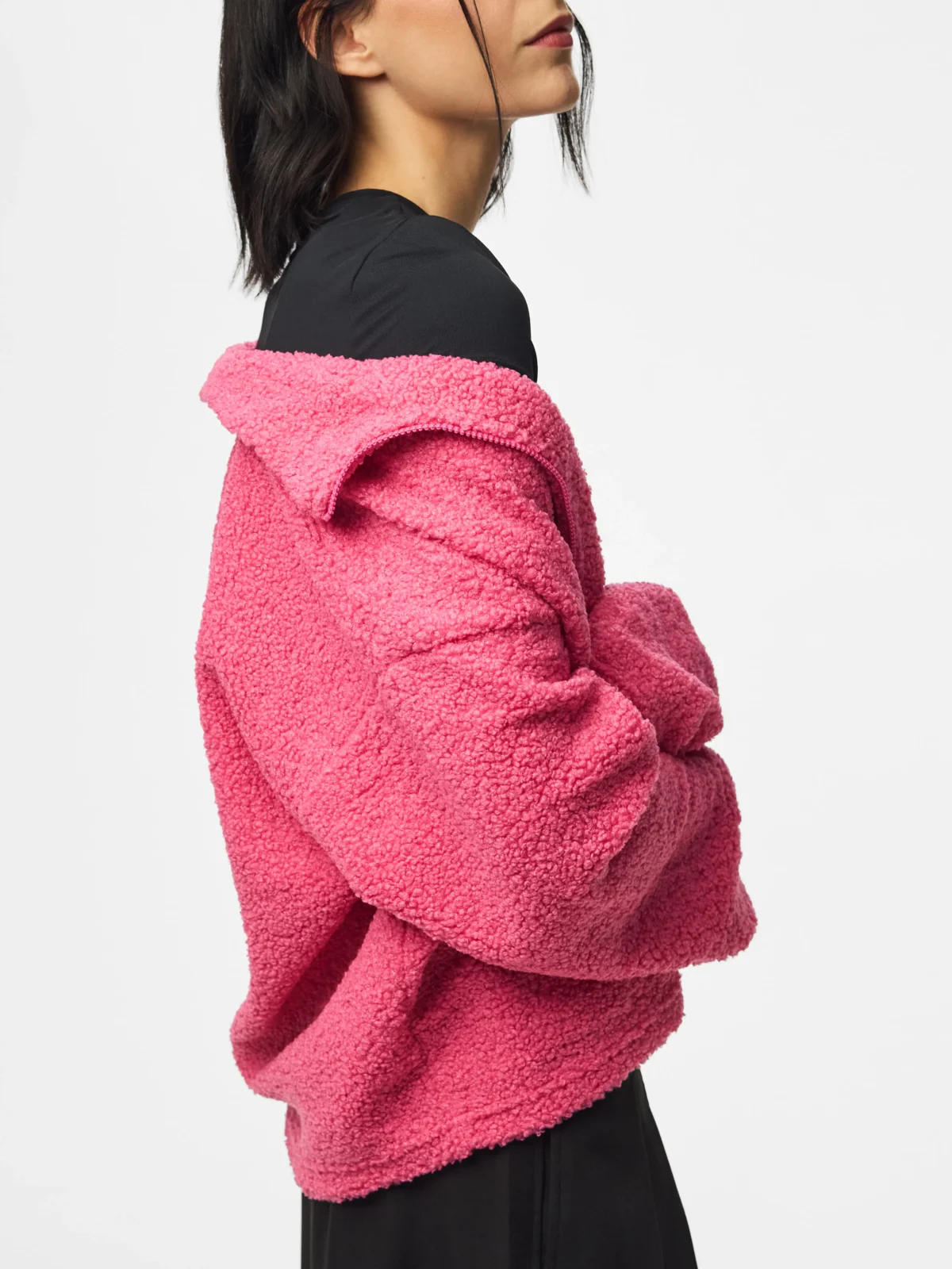 PIECES - Veste teddy Katty - Rose – Image 8