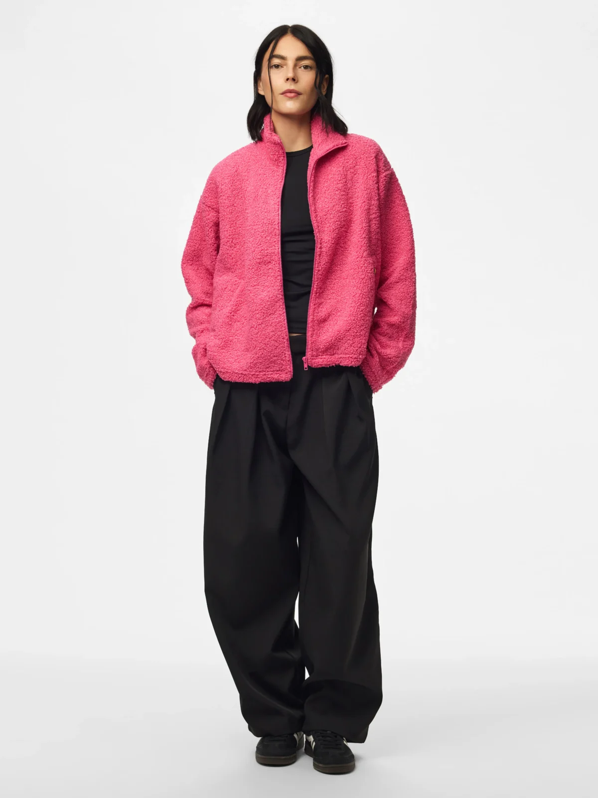 PIECES - Veste teddy Katty - Rose – Image 4