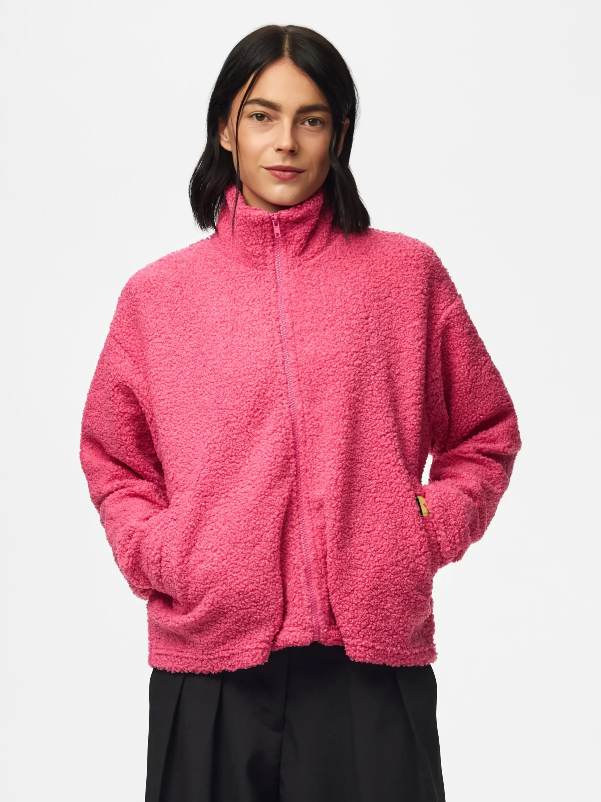 PIECES - Veste teddy Katty - Rose – Image 2