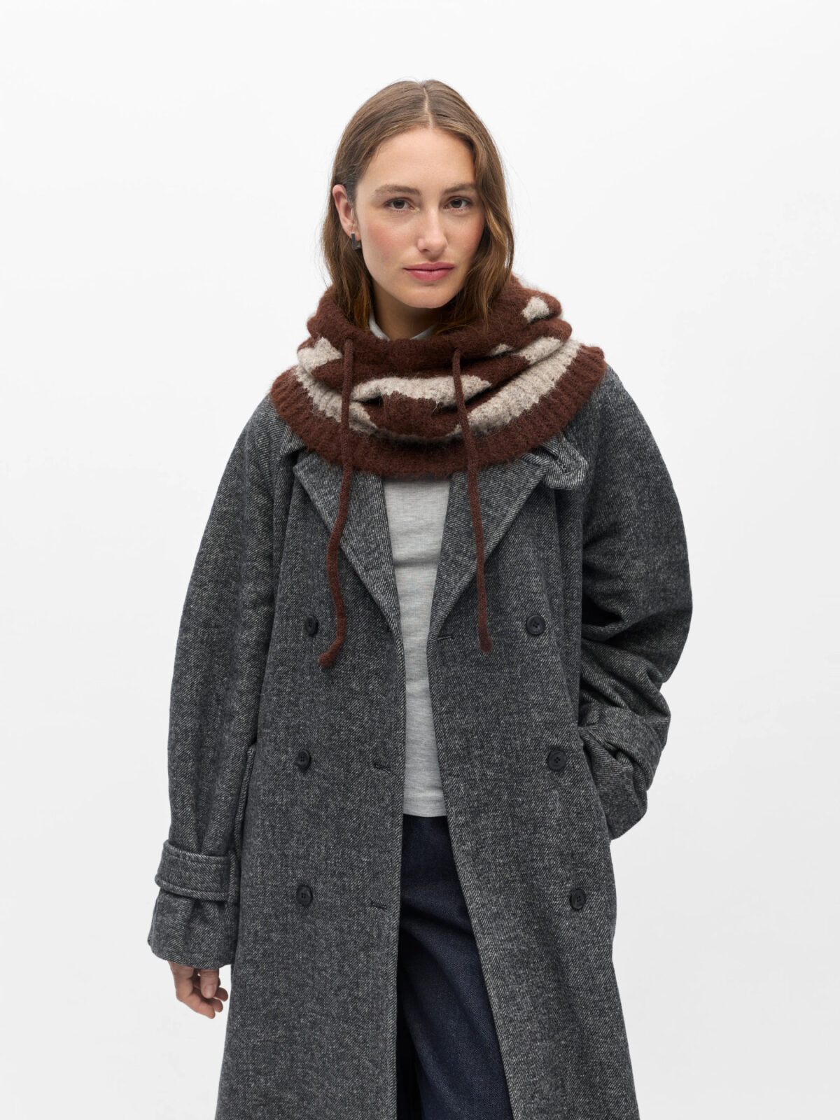 OBJECT - Cagoule en maille MILU - Bordeaux – Image 3