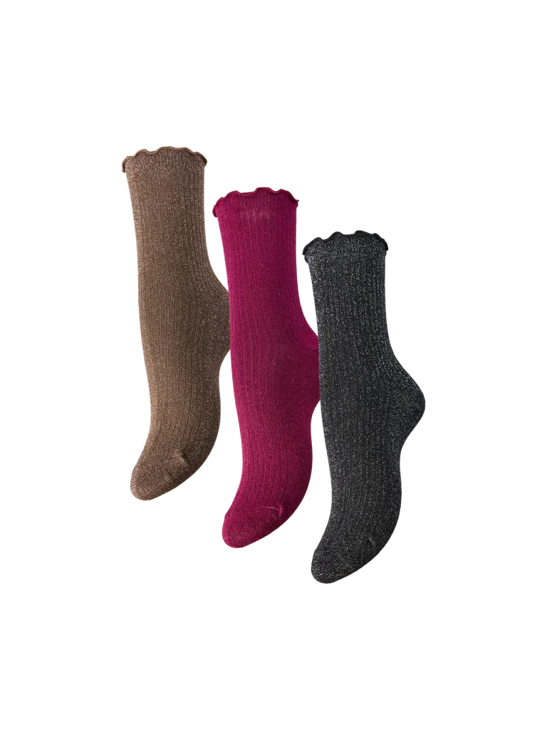 PIECES – Coffret de 3 paires de chaussettes paillettées