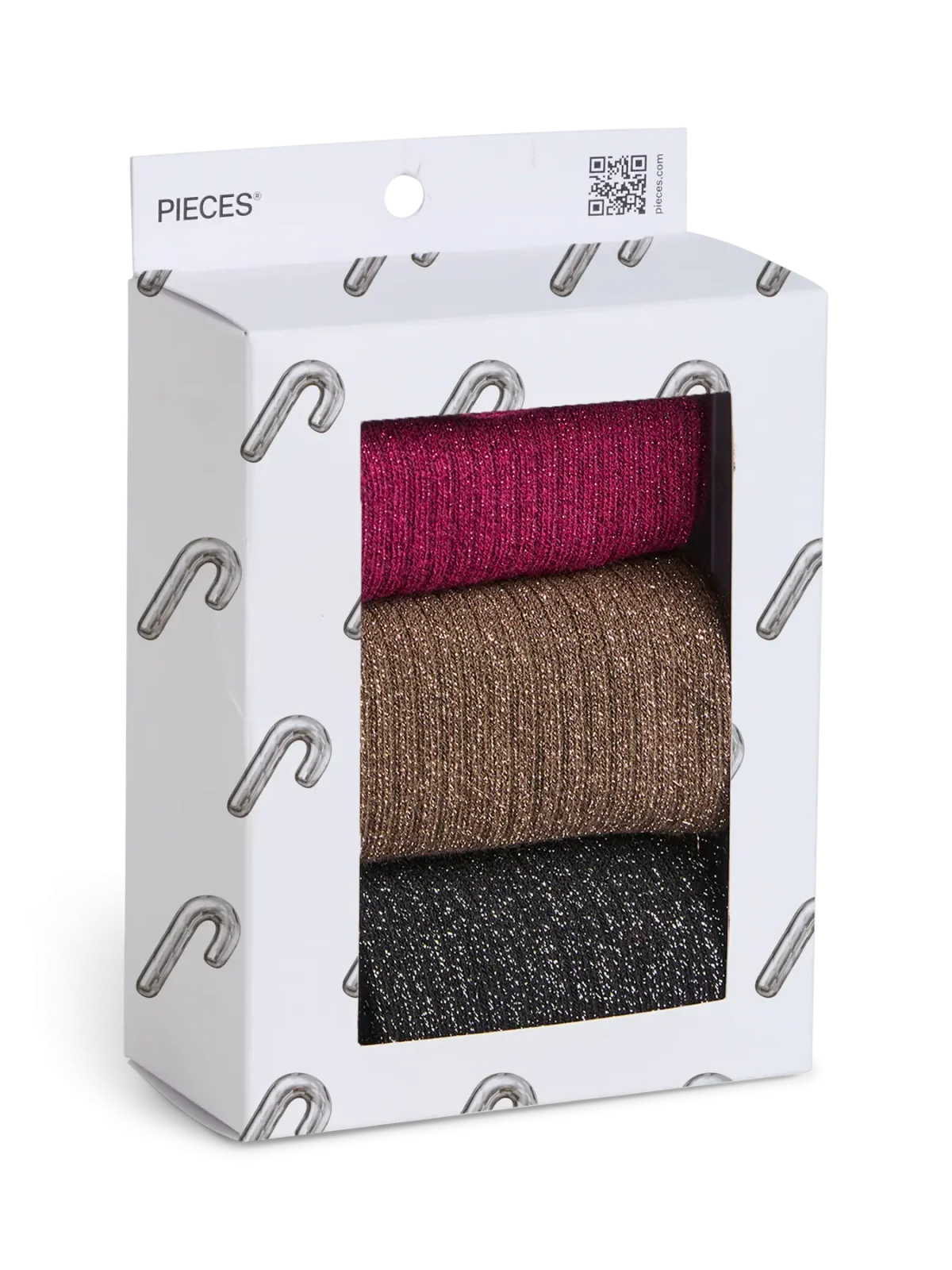PIECES - Coffret de 3 paires de chaussettes paillettées – Image 2