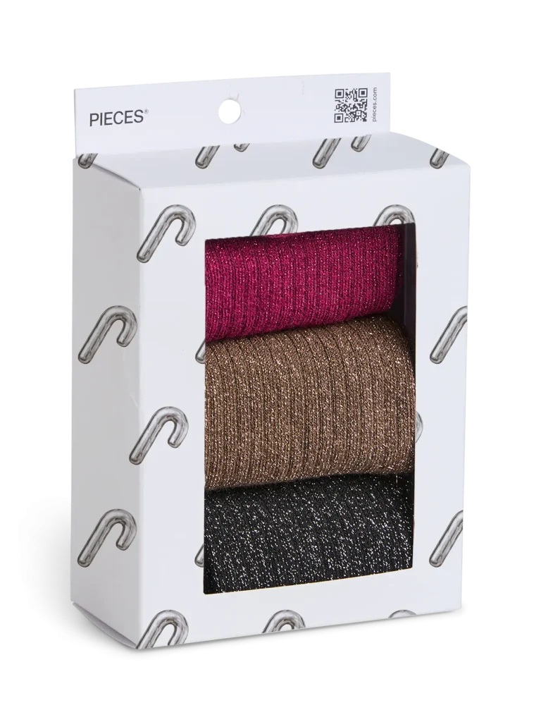 PIECES – Coffret de 3 paires de chaussettes paillettées