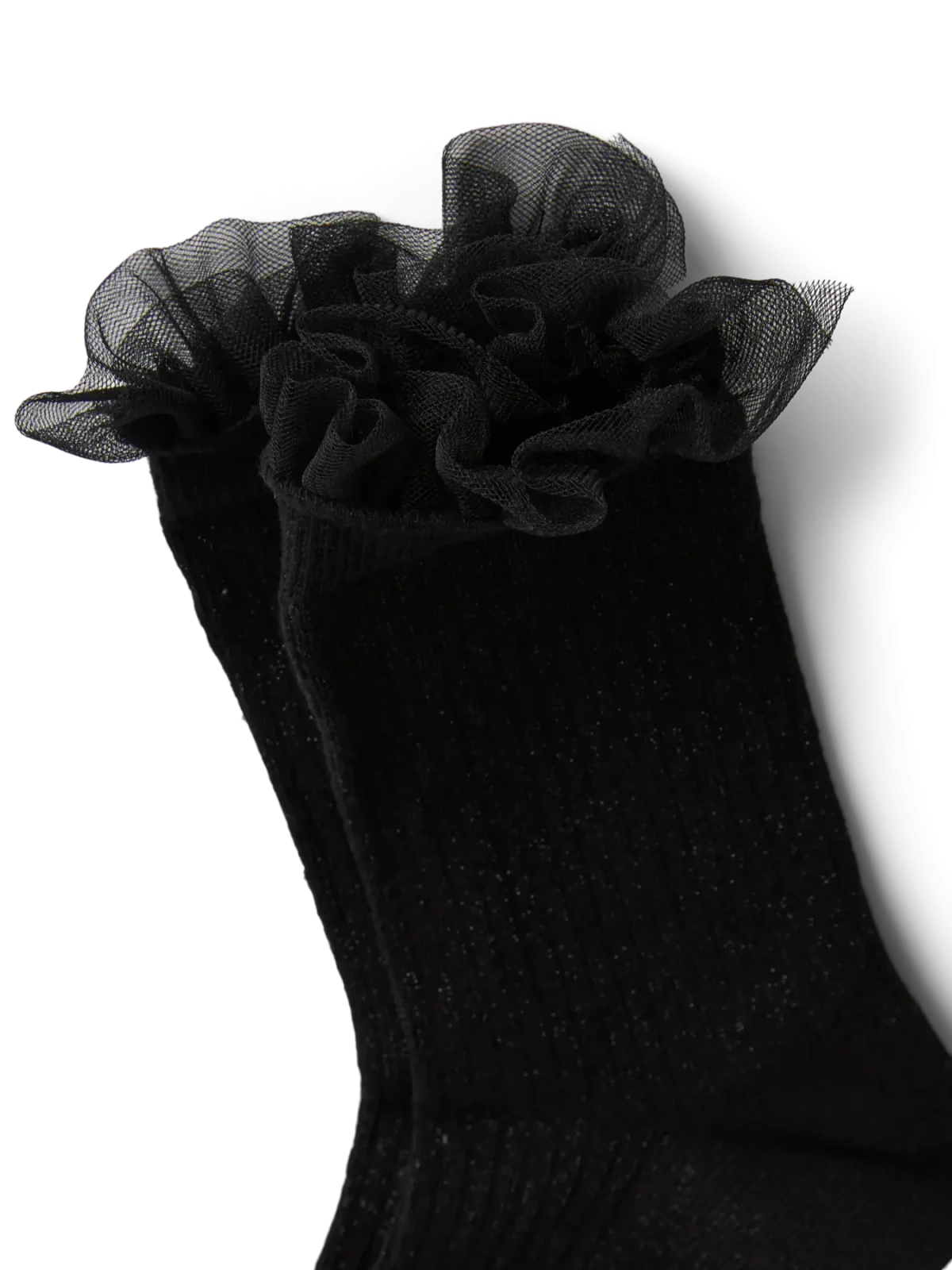 PIECES - Chaussettes paillettées à volant Ellinor – Image 3