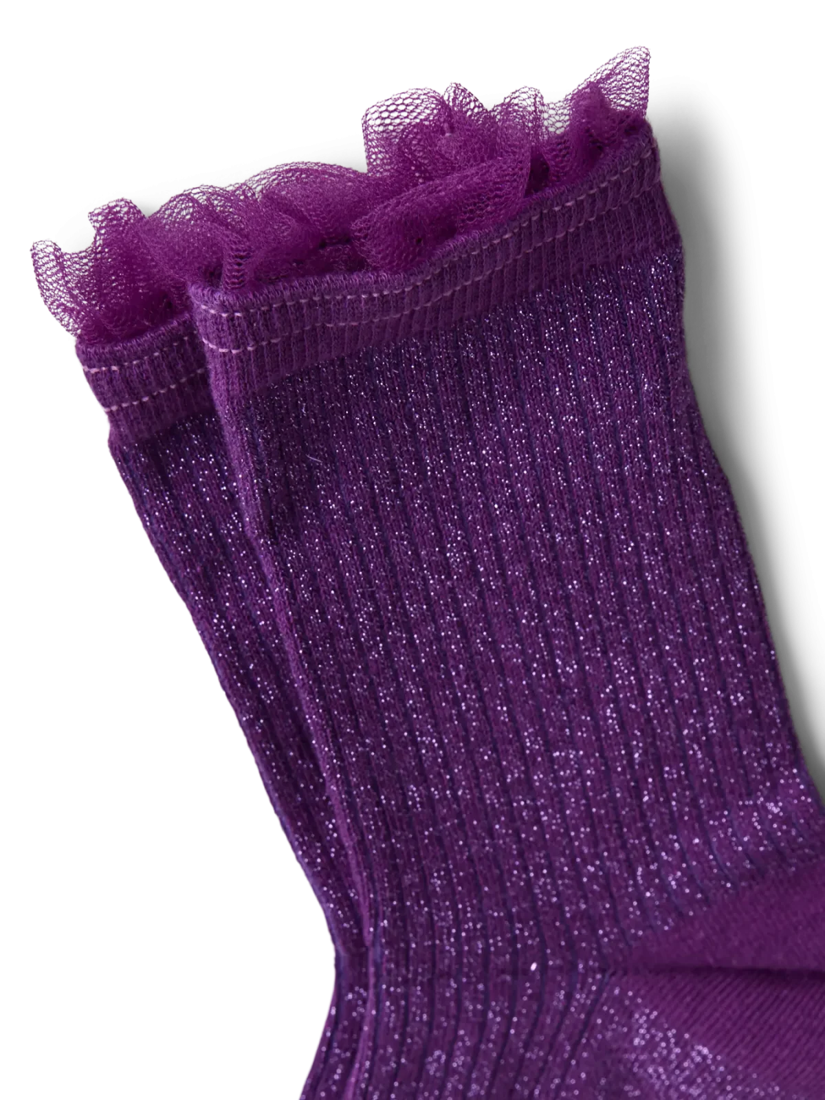 PIECES - Chaussettes paillettées à volant Ellinor – Image 4