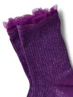 PIECES - Chaussettes paillettées à volant Ellinor – Image 4