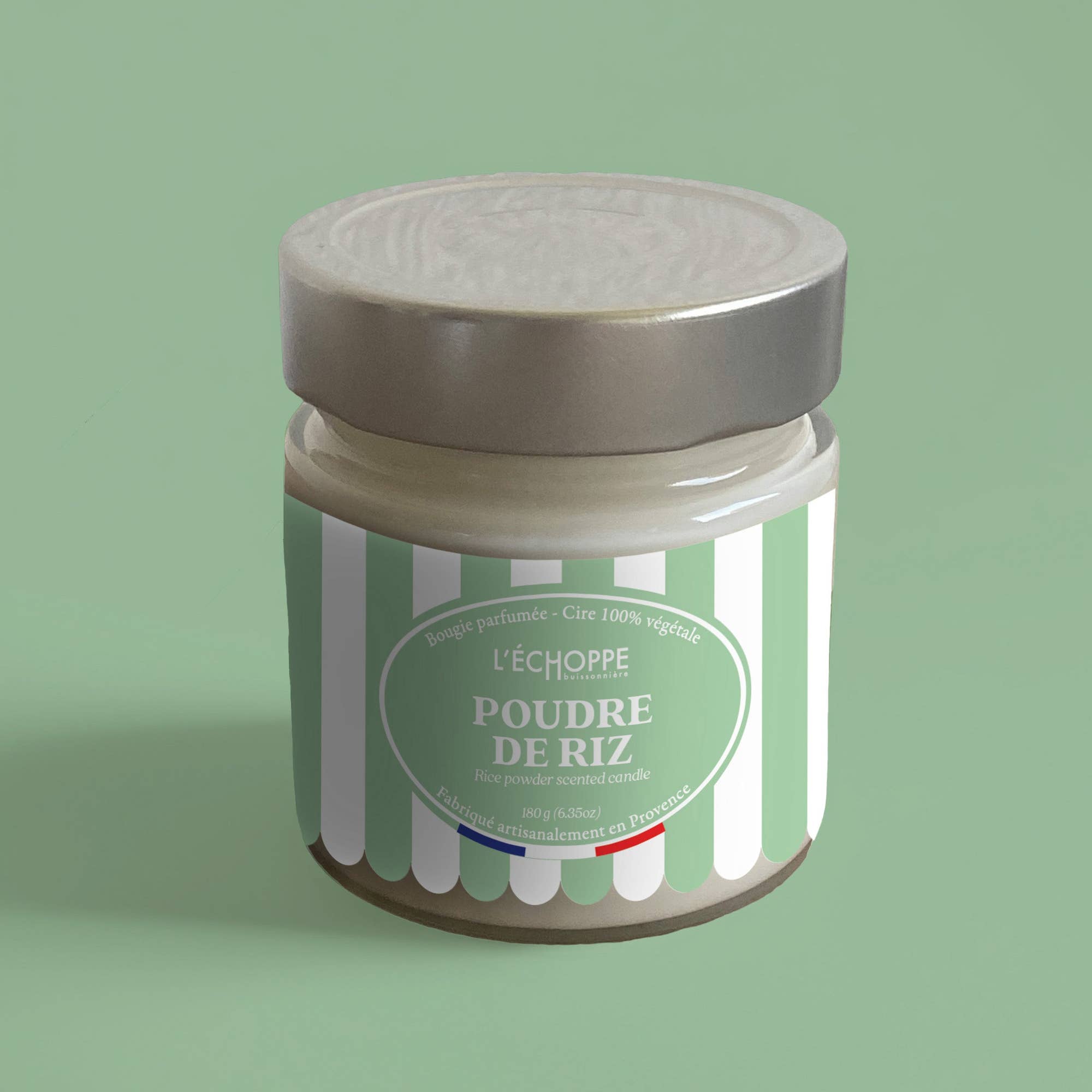 L’ÉCHOPPE BUISSONIÈRE – Bougie parfumée 180 g – Poudre de riz