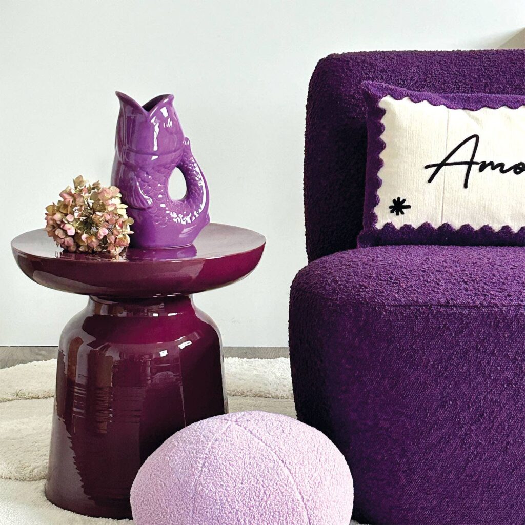 OPJET – Vase pichet poisson – Violet